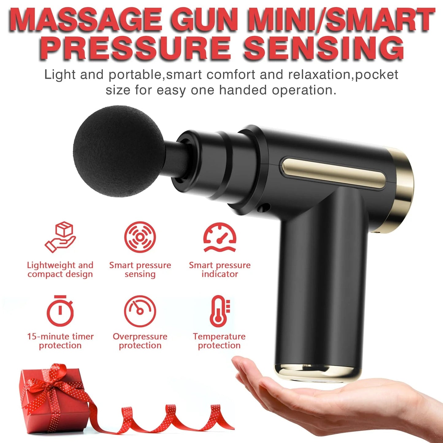 4-in-1 Gun Massager | 6 Speed C-Type Massager