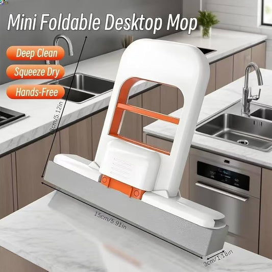 Foldable Mini Mop Portable Desktop Wet & Dry Cleaning Mop